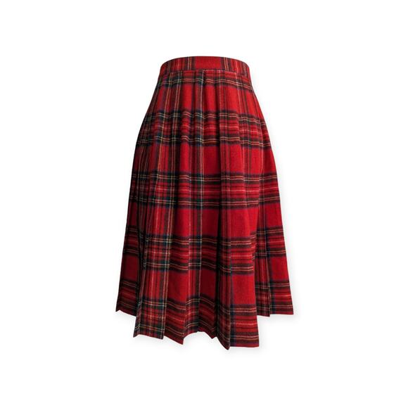 Copied - Vintage Woolrich plaid pleated wrap kilt skirt wool SZ 6 runs small - Picture 5 of 13